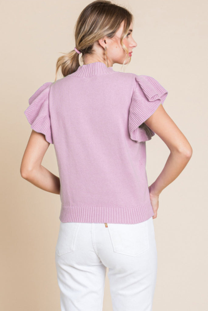 H2806 Solid Sweater Top