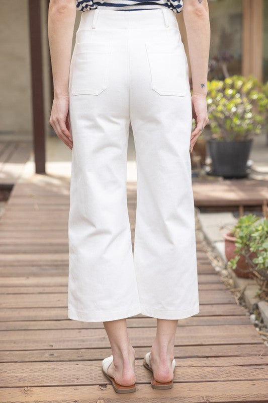 32551 Gold Button Detailed Pants