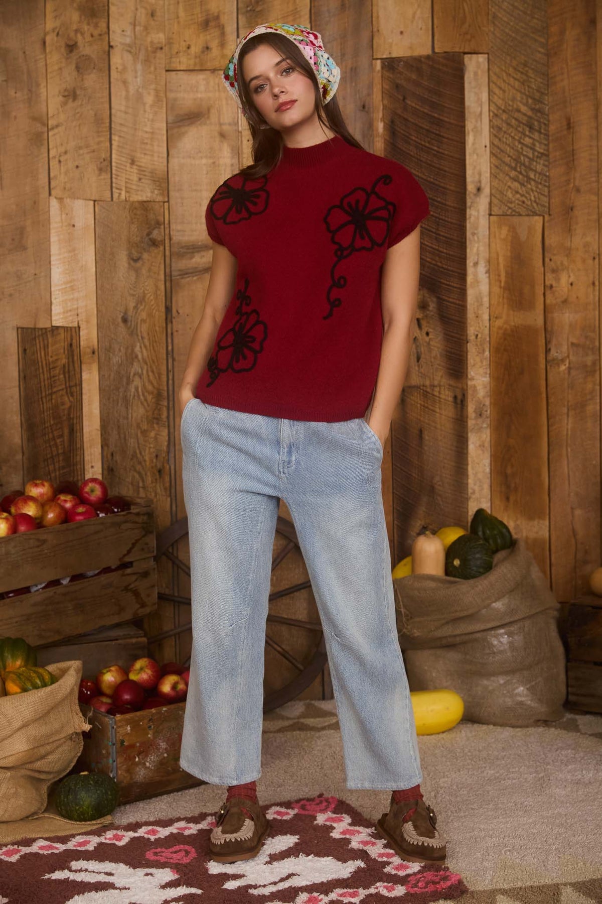 B5FT1003 Mock Neck Sweater