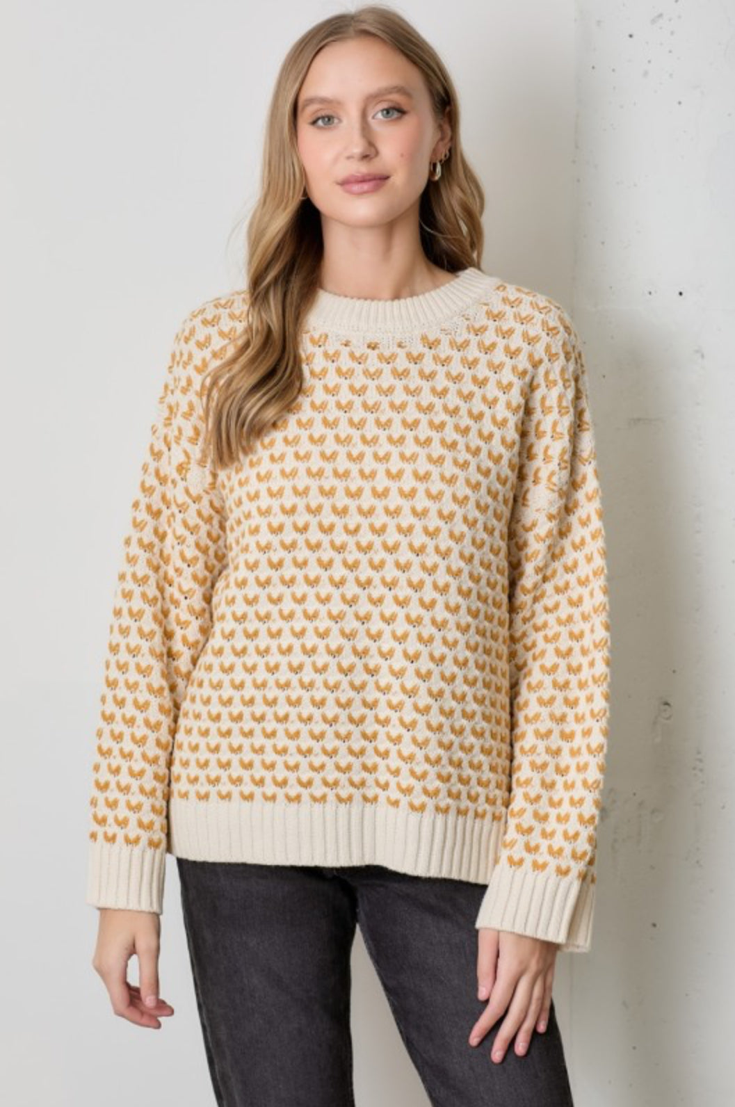 PSW3304 Two Color Way Sweater