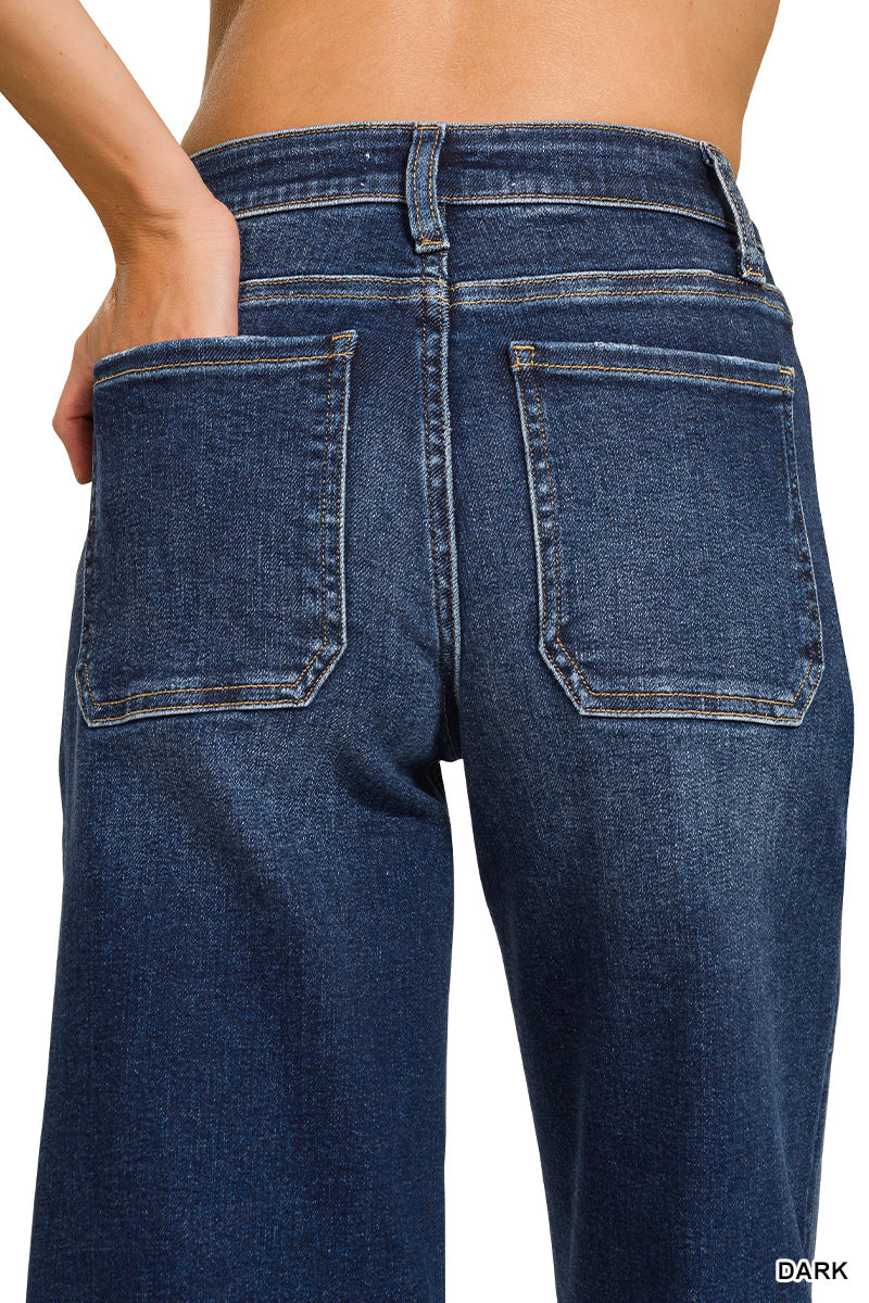 DYP-9560DD Utility Pocket Cropped Jeans