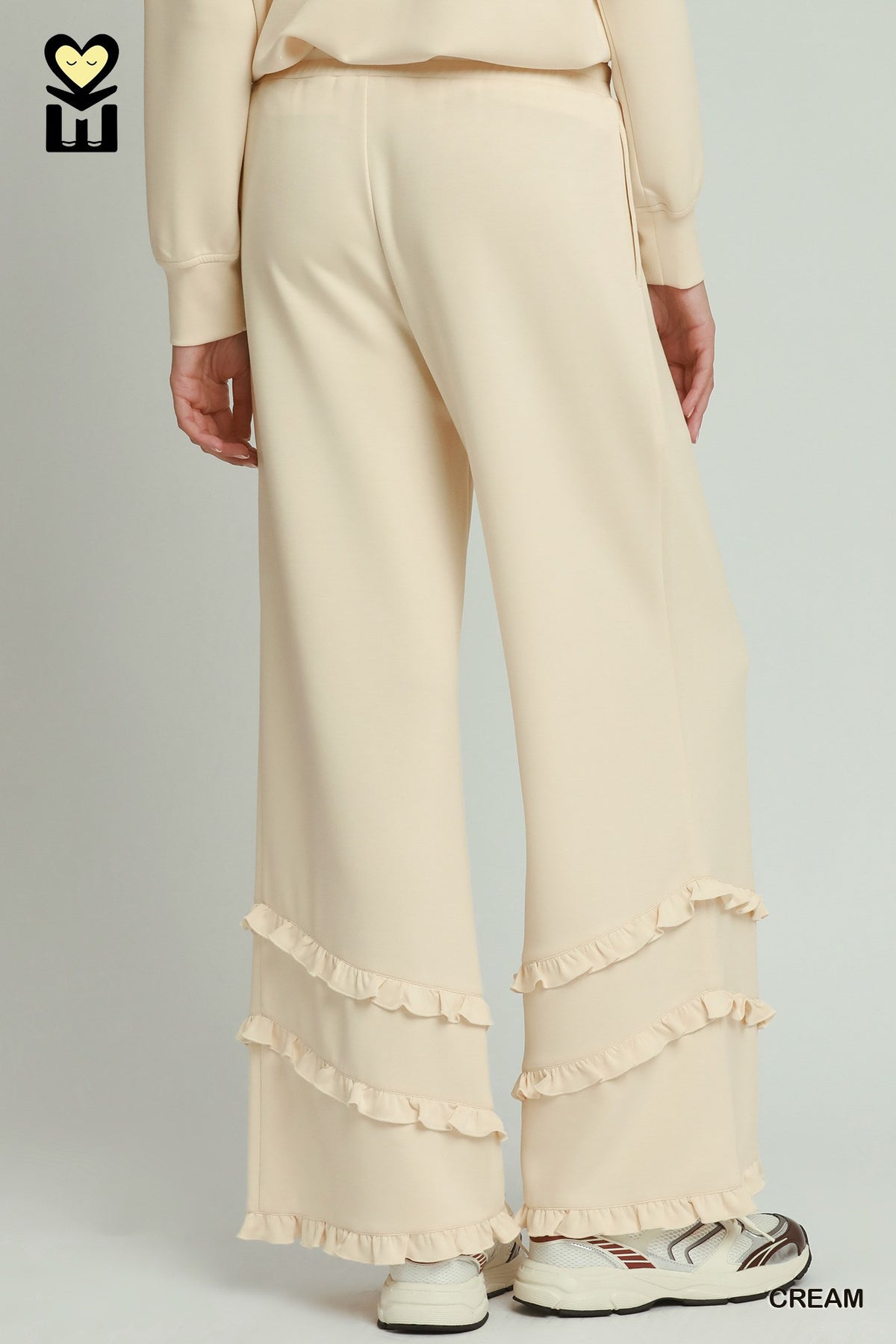 H1034-P Luxeknit Ruffle Bottom Pants
