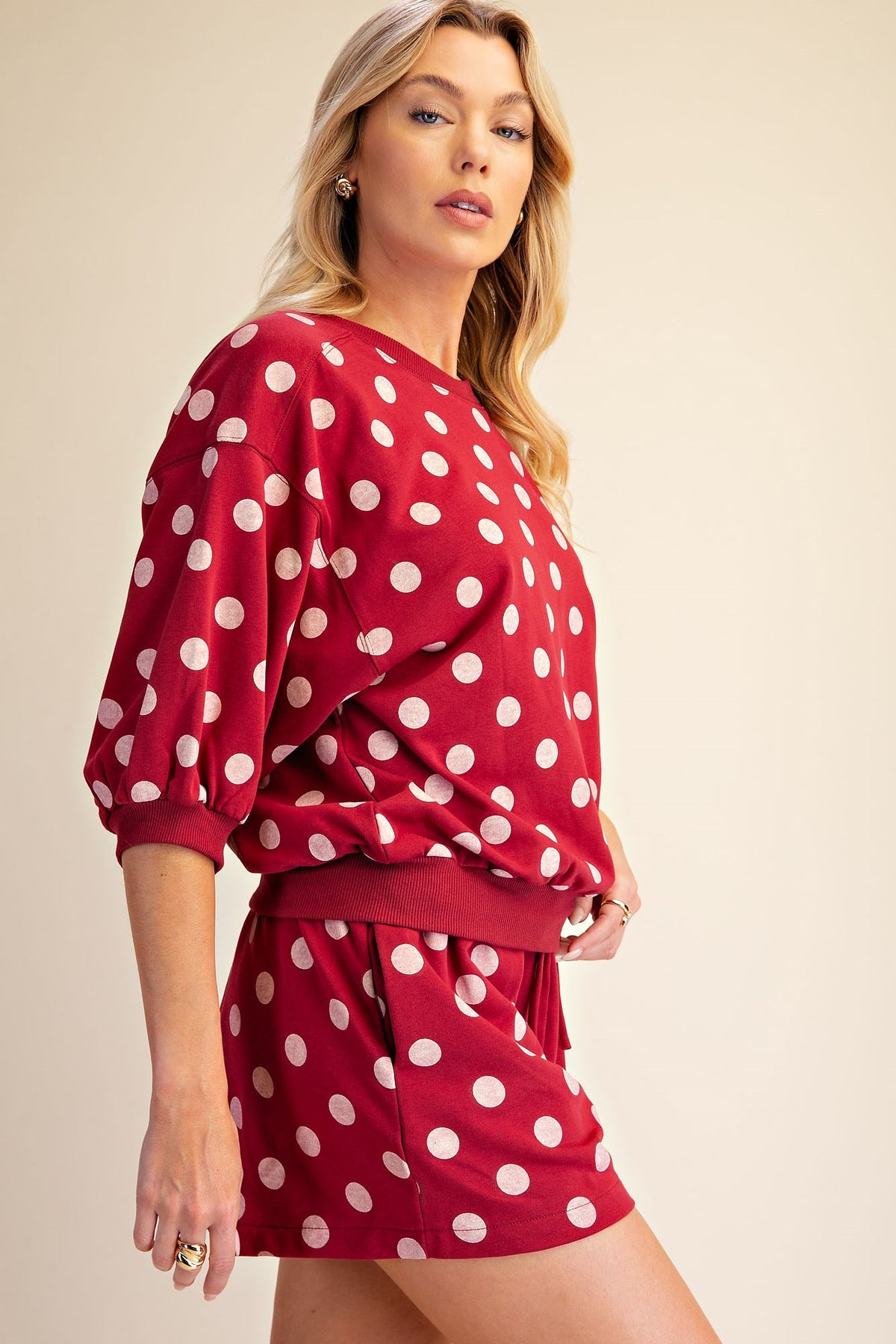 T8508 Polka Dot Sweatshirt