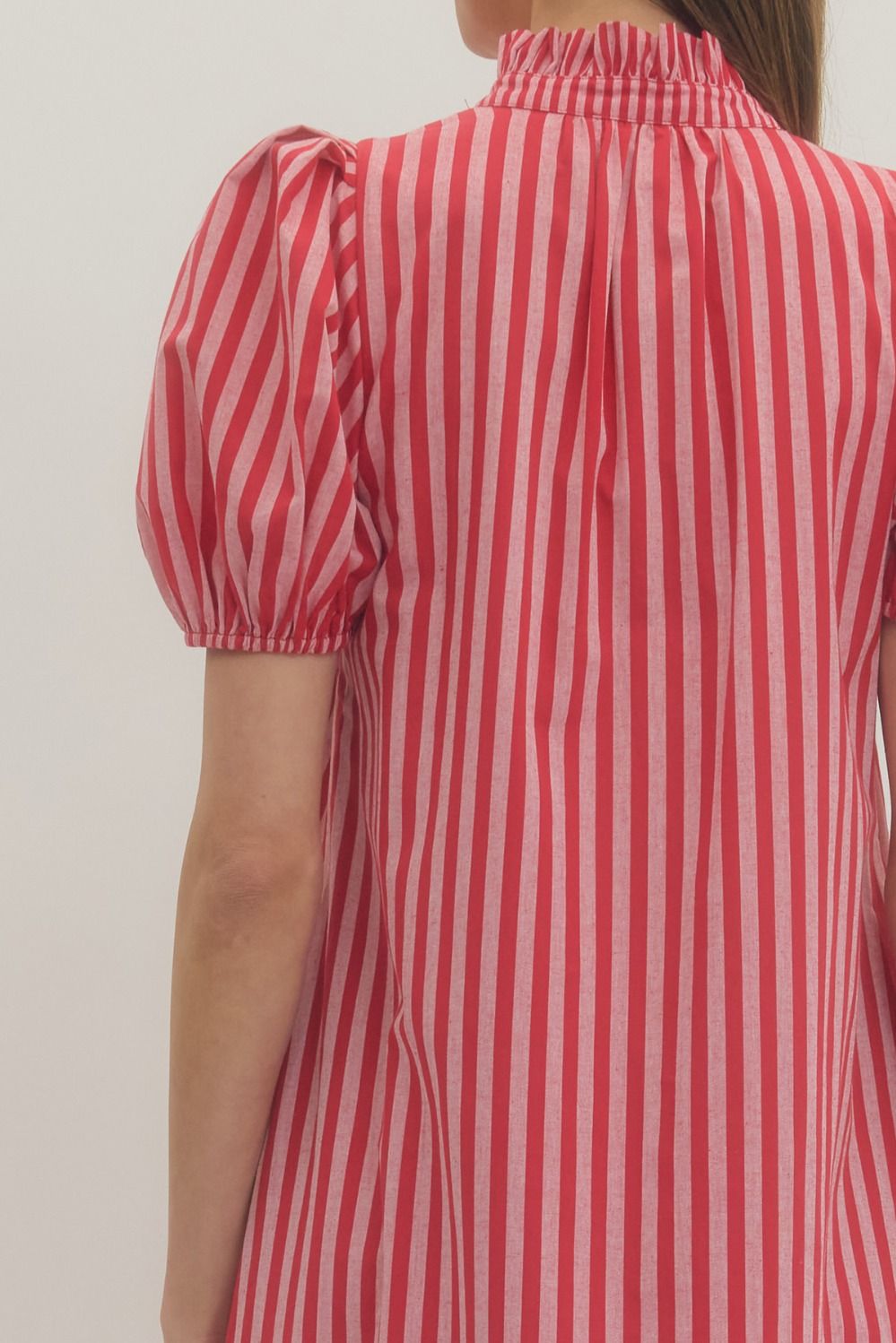 D27601 Stripe Print Midi Dress