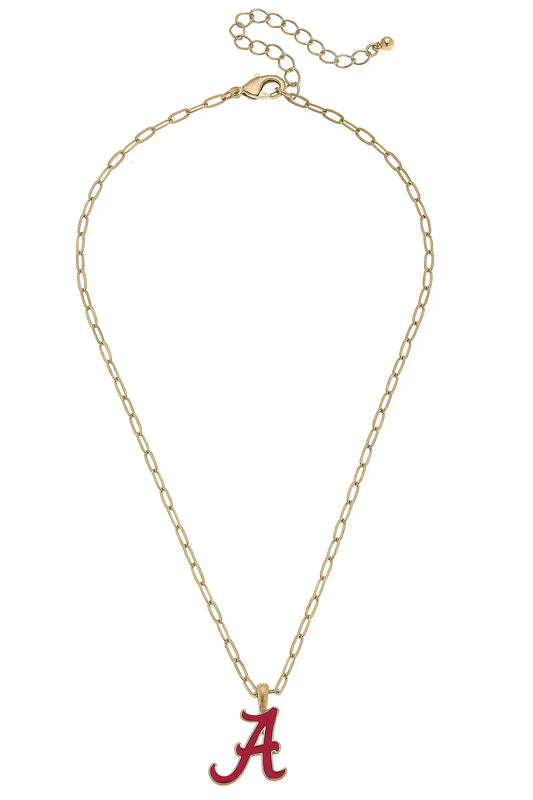 Alabama Crimson Tide Enamel Pendant Necklace