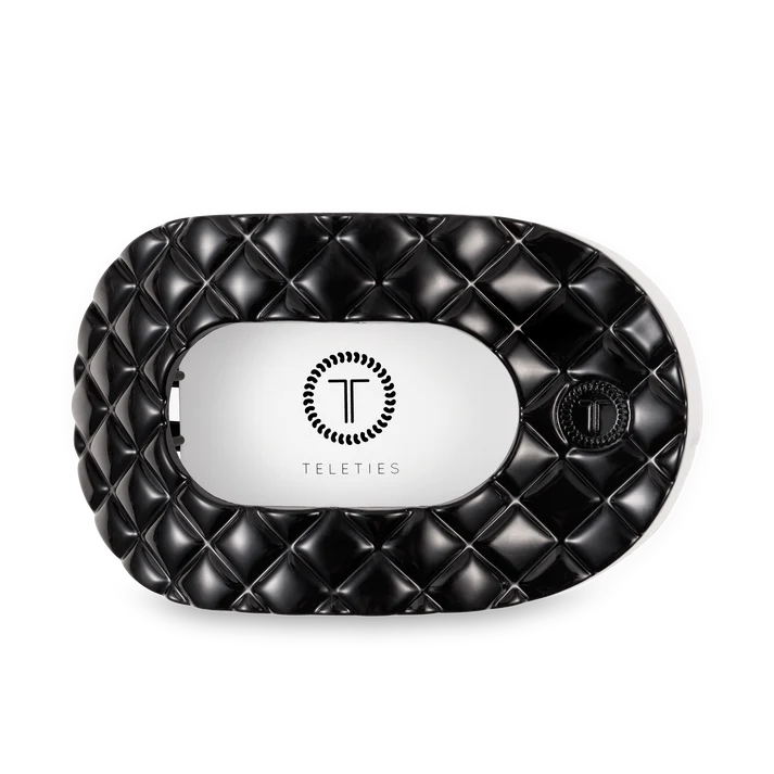 TELETIES Large Quilted Flat Round Hair Clip