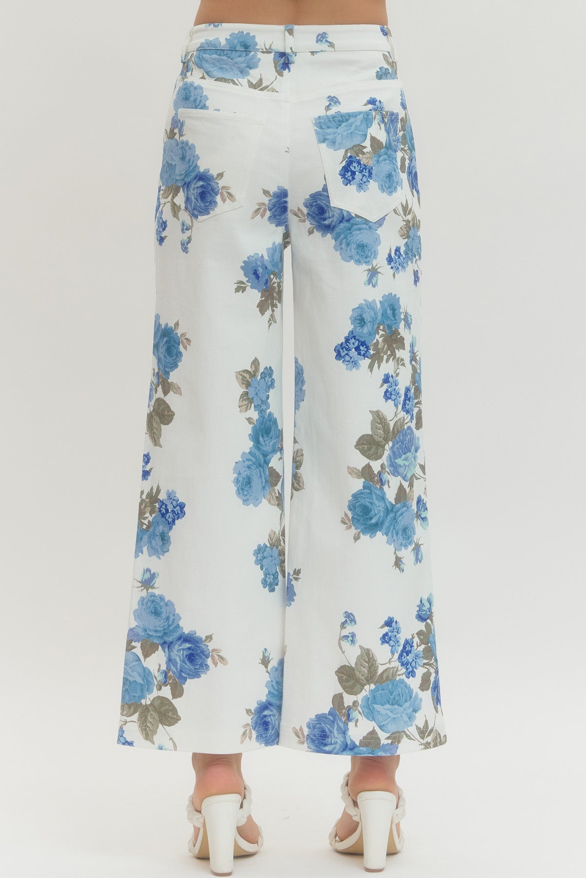 P29231 Floral Wide Leg Pants