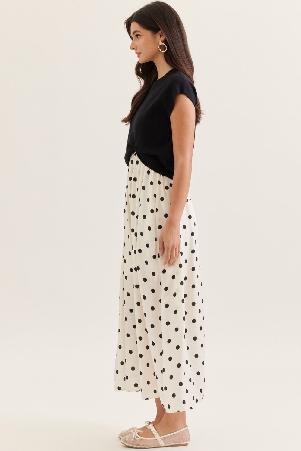 D31521 Layered Polka Dot Dress Set