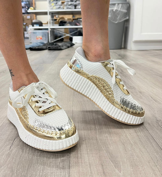 Jessy-1 Knitted Patched Sneakers