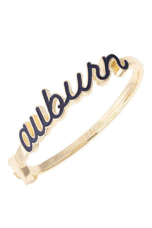 Auburn Tigers Cursive Enamel Hinge Bangle