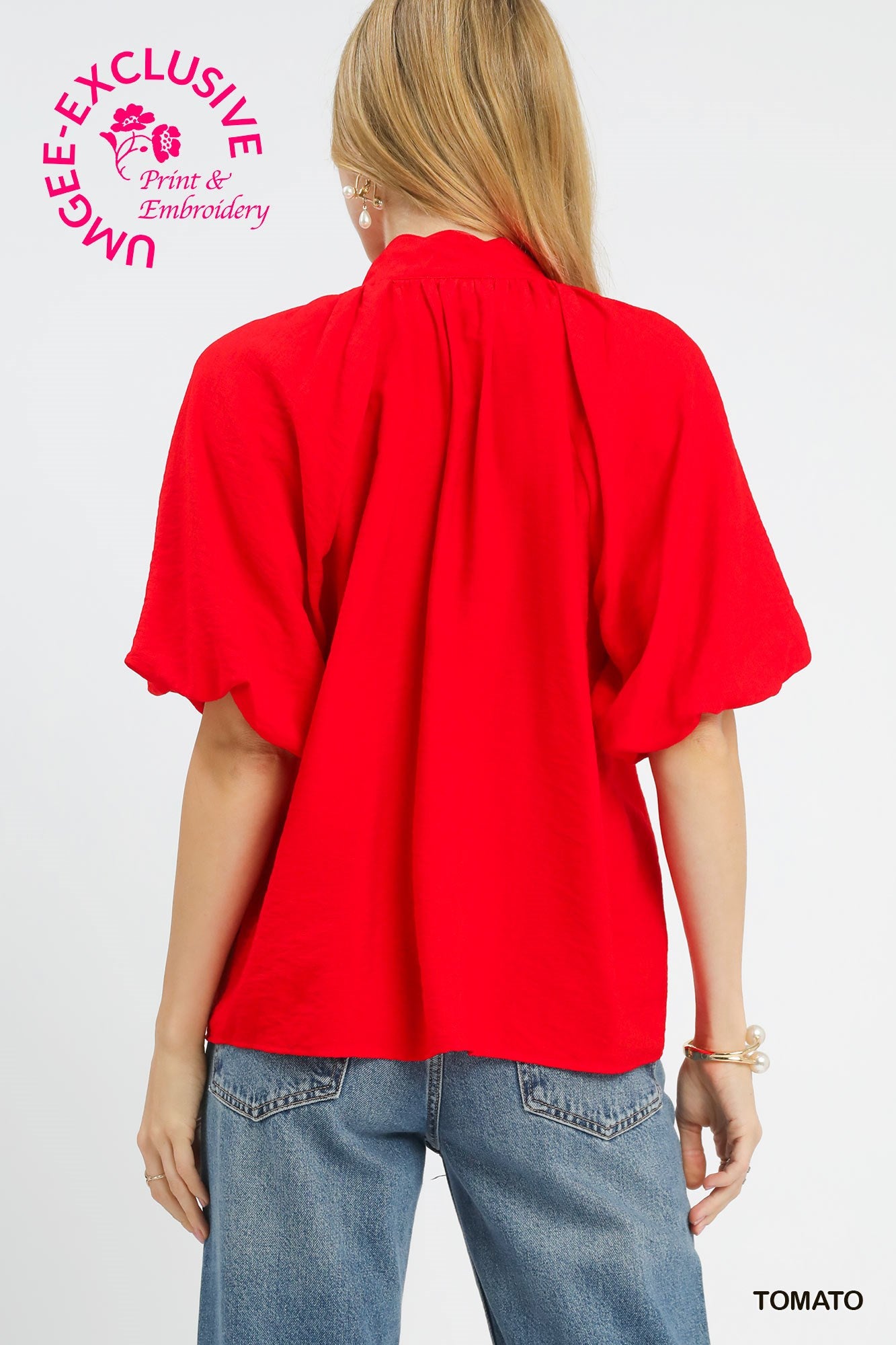 C5754 Embroidered Boho Top