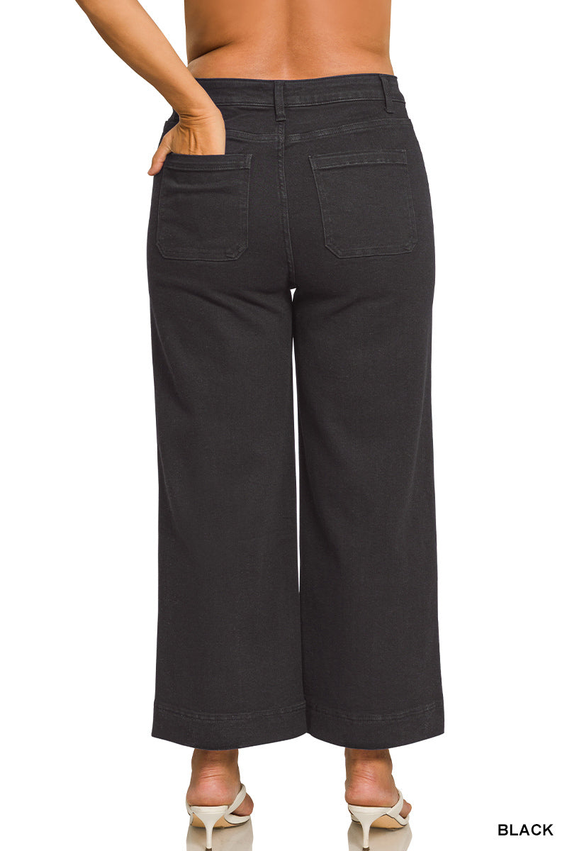 DYP-9558BBX Curvy Wide Leg Pintuck Jeans