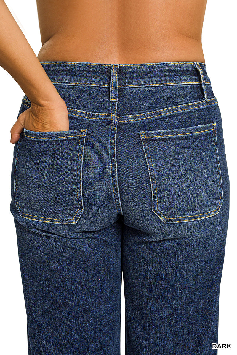 DYP-9560DDX Curvy Utility Pocket Cropped Jeans