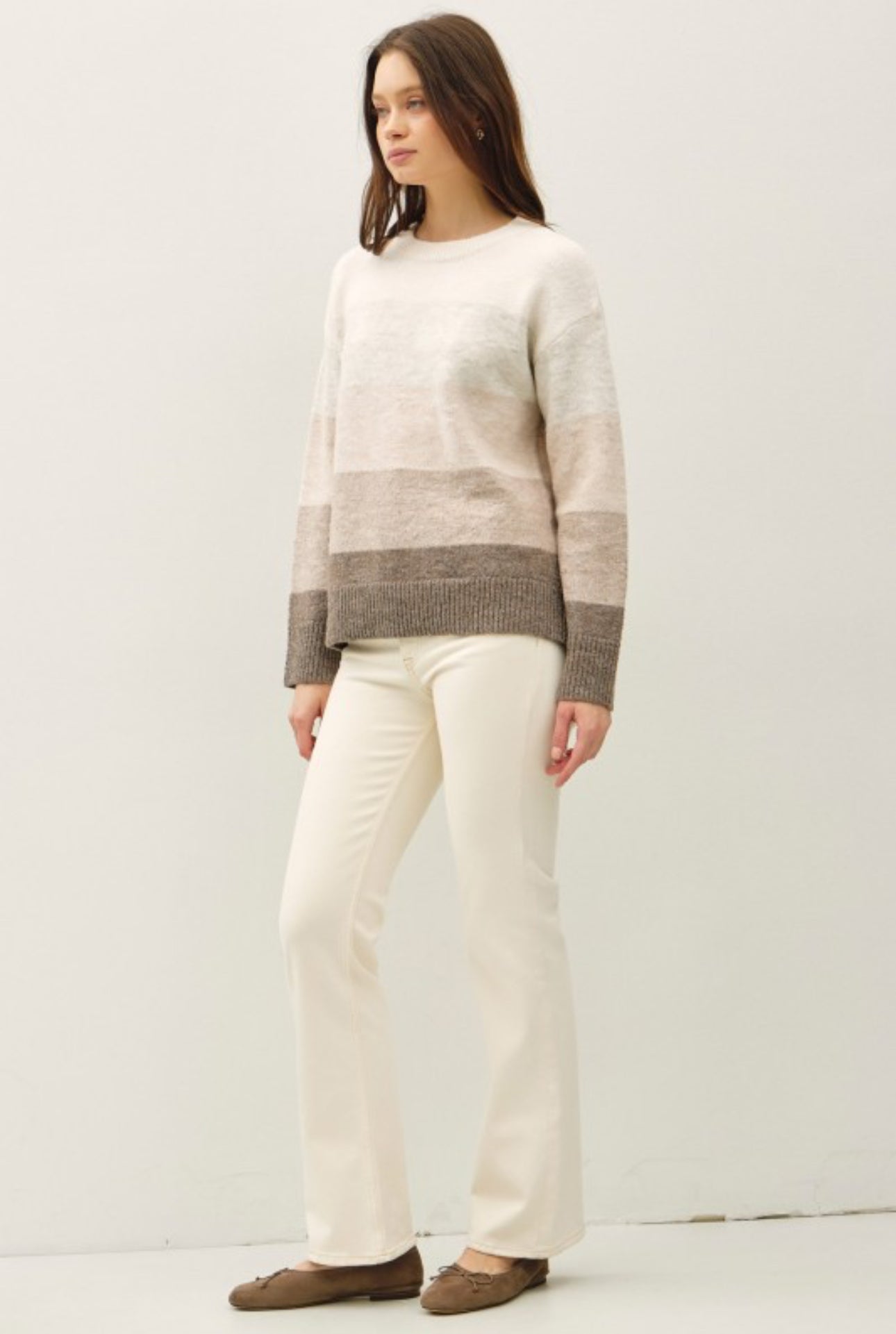 65317 Gradation Color Block Sweater