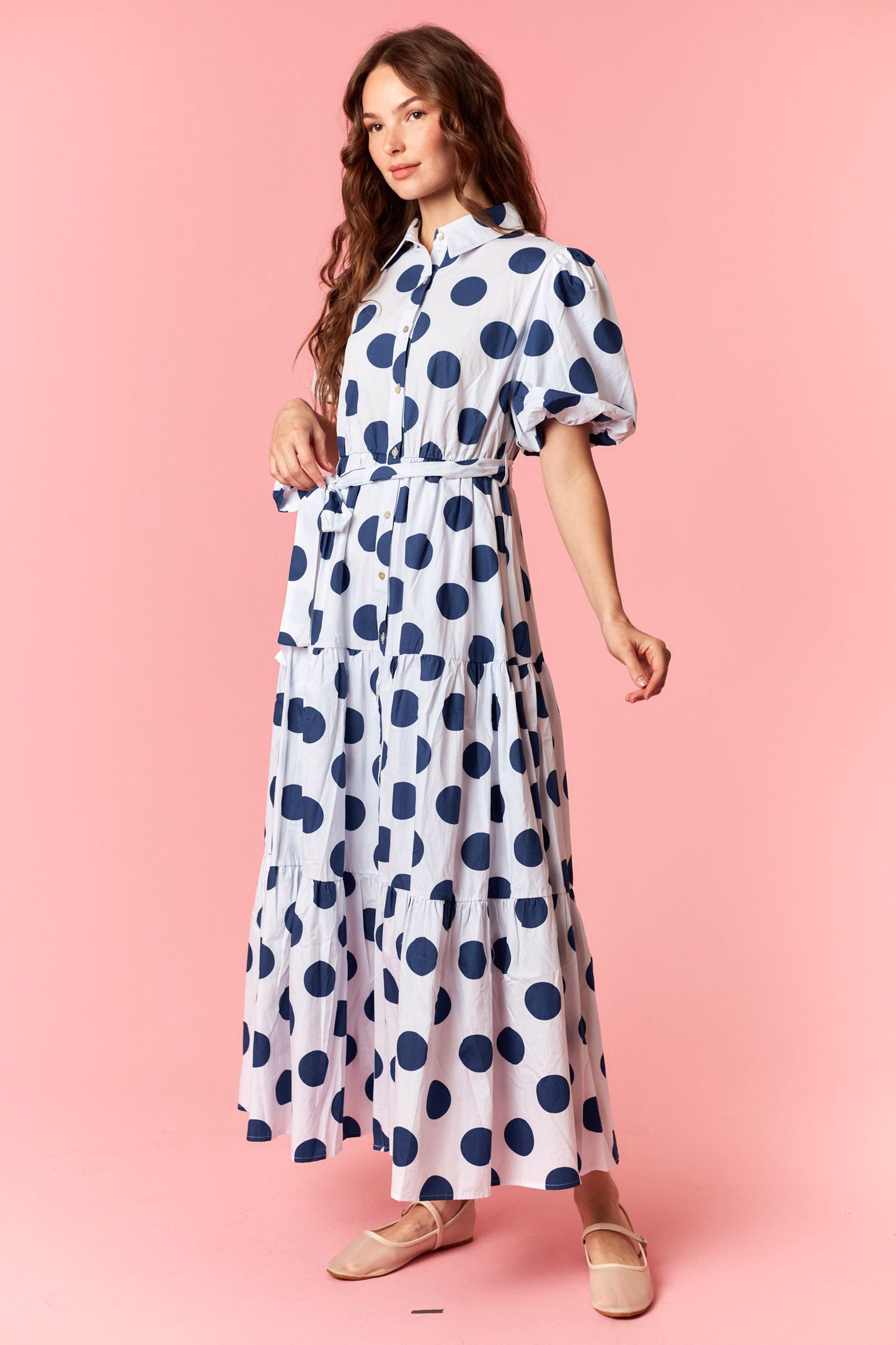 ID38916-14 Polka Dot Maxi Dress