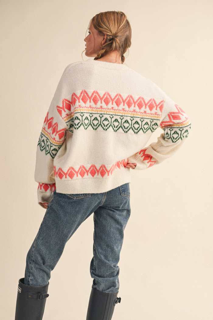 MSW11206 Geometric Knit Sweater