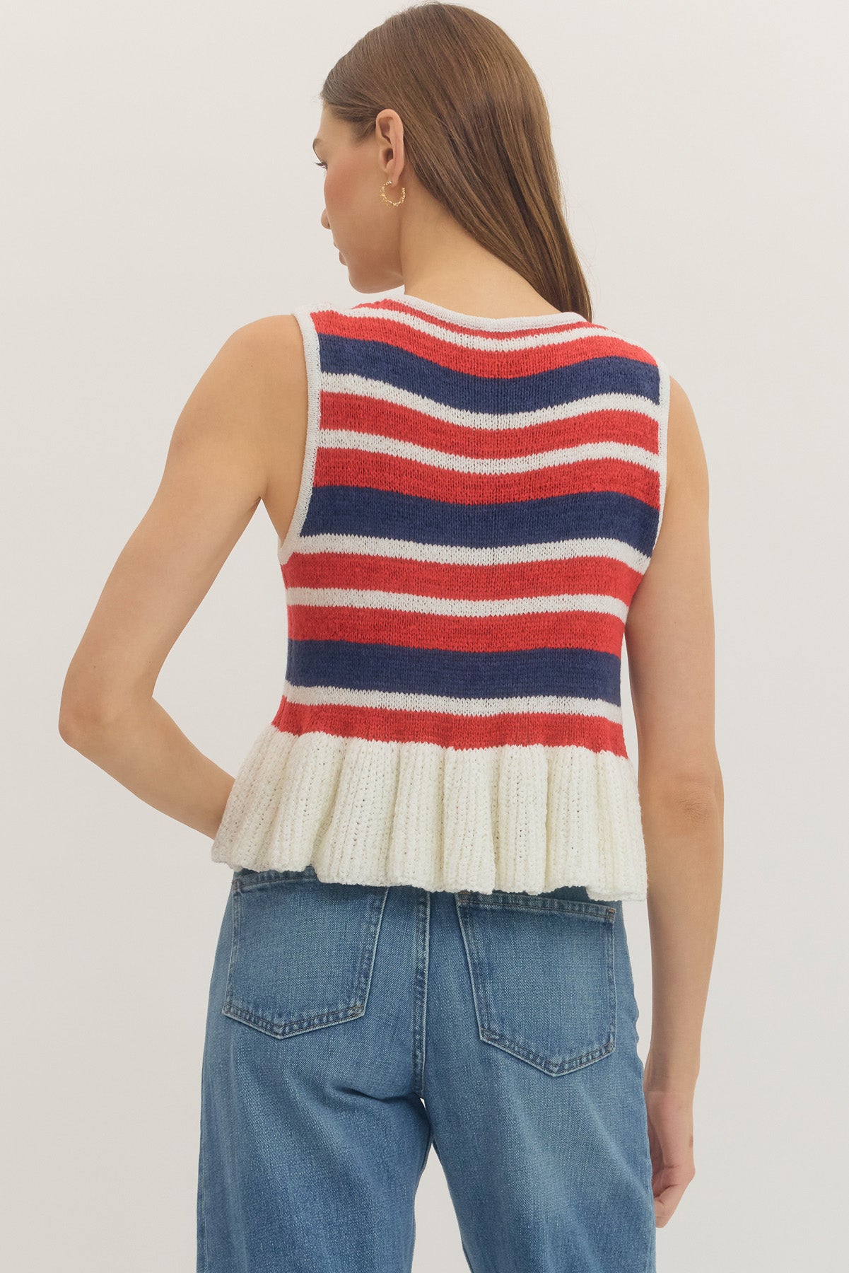 T31560 Striped Sleeveless Top