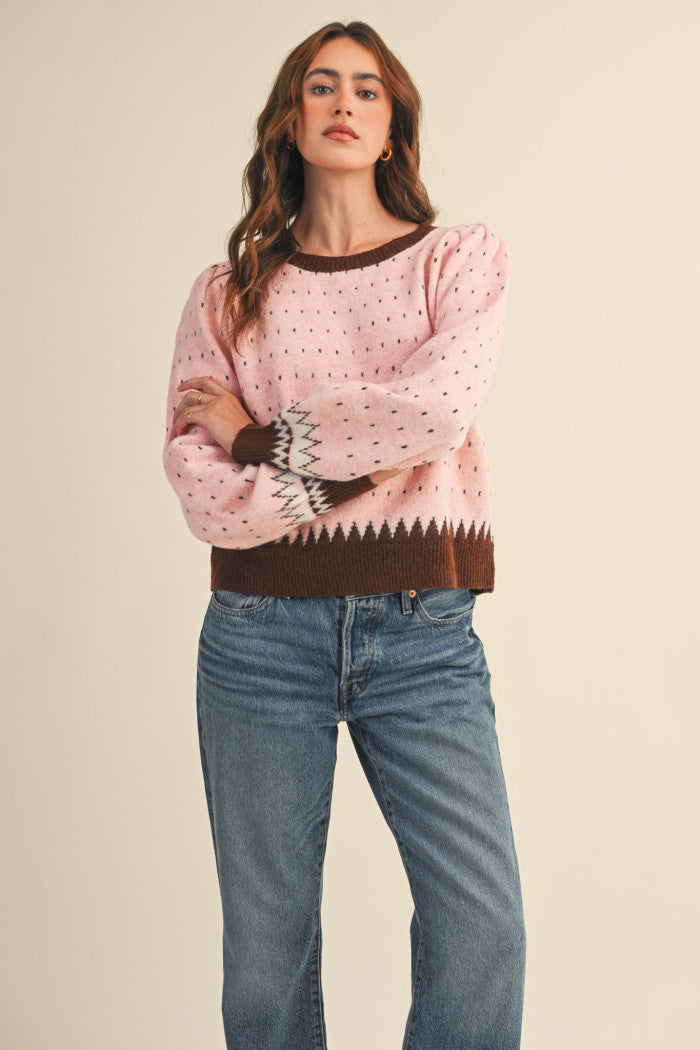 MSW11118 Geometric Sweater
