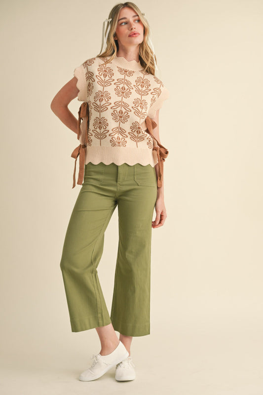 MSW10743 Floral Sweater Vest