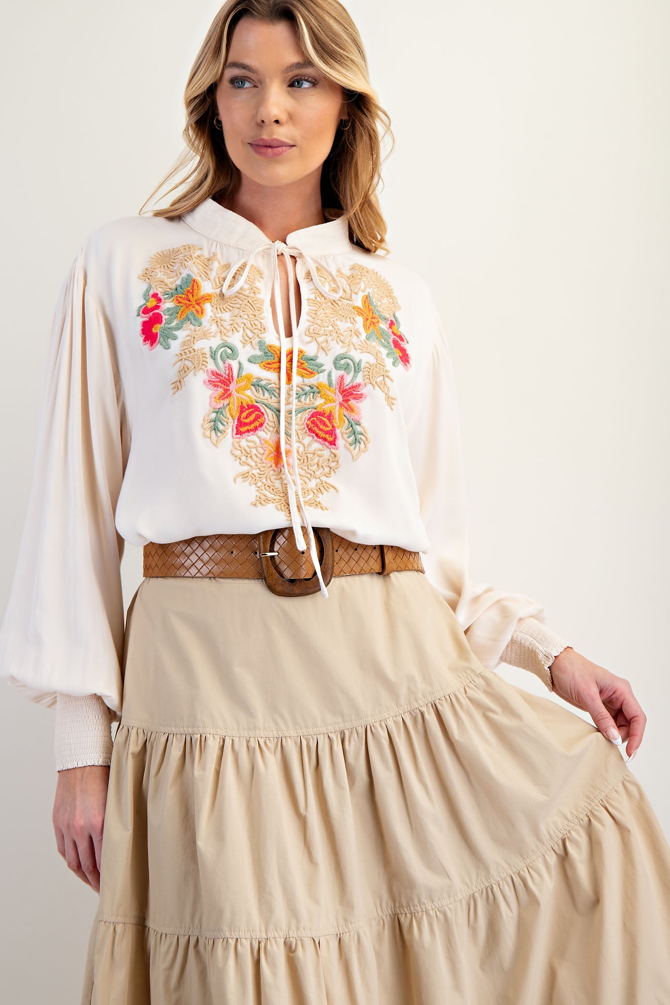 ET71081 Embroidery Detailing Blouse