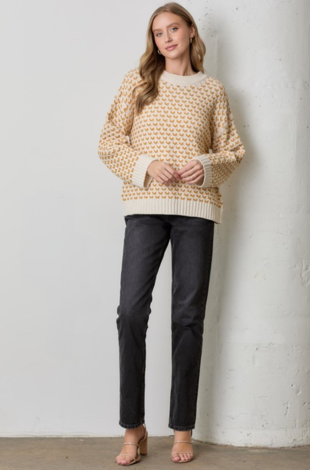 PSW3304 Two Color Way Sweater