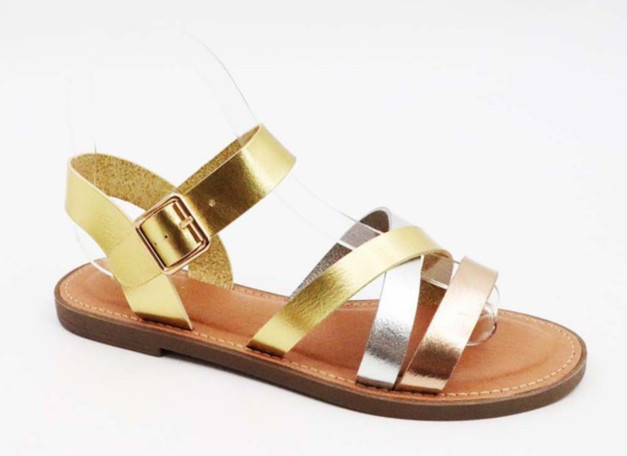 Loaf-02 Multi Strap Flat Sandals