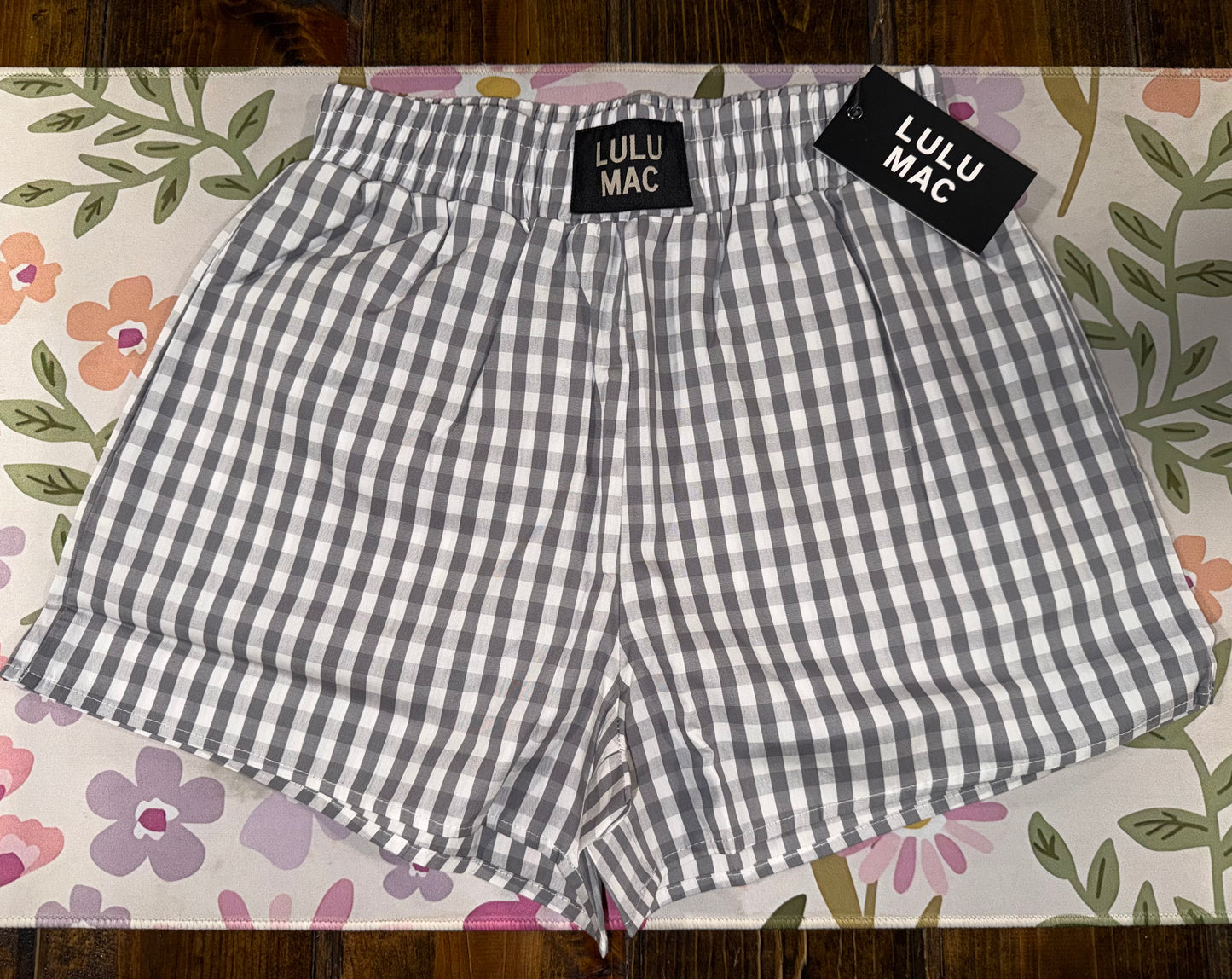 BXGH Grey Gingham Boxer Shorts