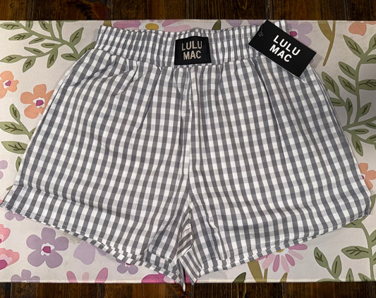BXGH Grey Gingham Boxer Shorts