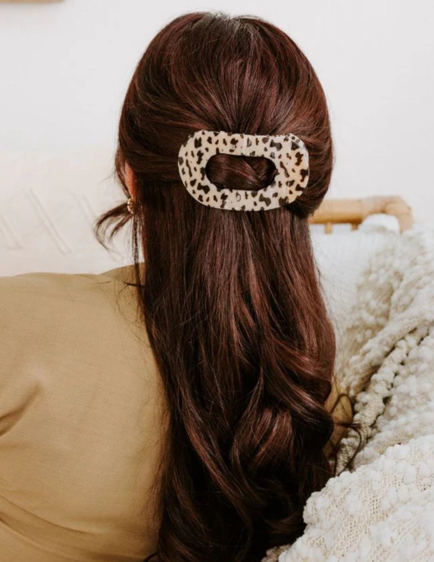 TELETIES Large Flat Round Hair Clip