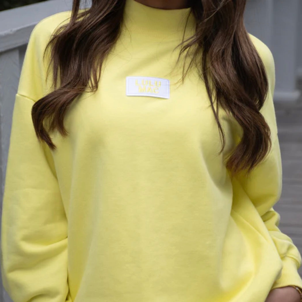 LM-TP-1001 Yellow Long Sleeve Terry Cloth Sweatshirt