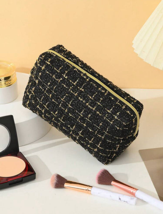 B23112 Tweed Makeup Bag