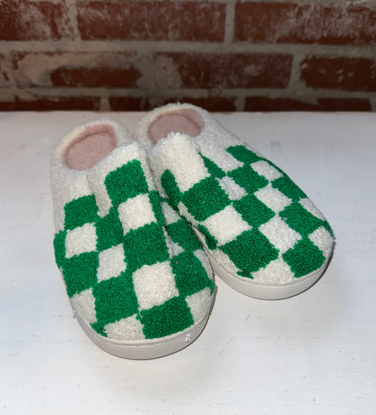 Lucky Checkered Slippers