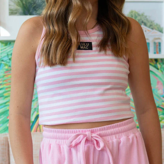 Pink Stripe Society Tank Top