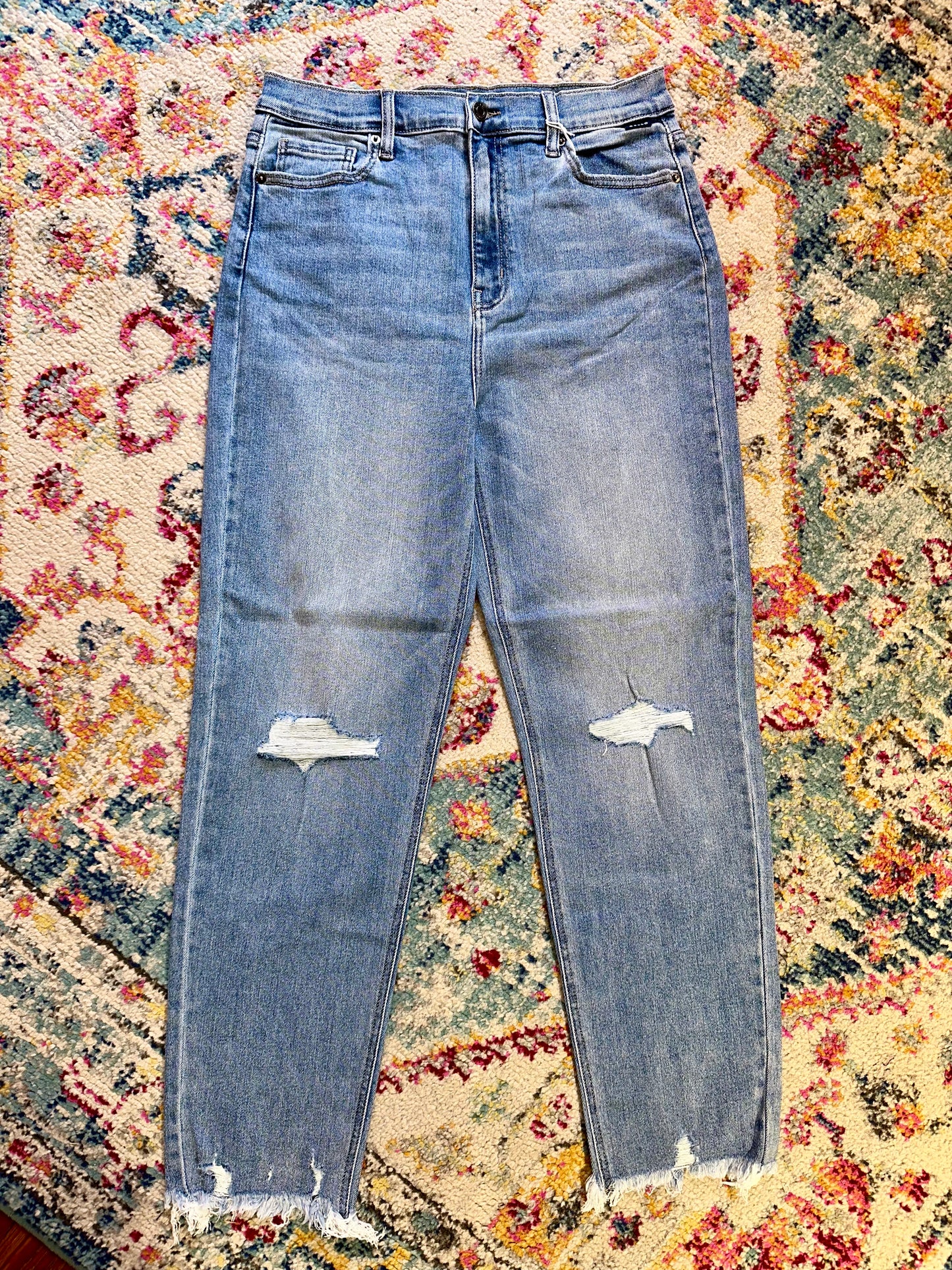 WV19050M-MD High Rise Mom Jeans