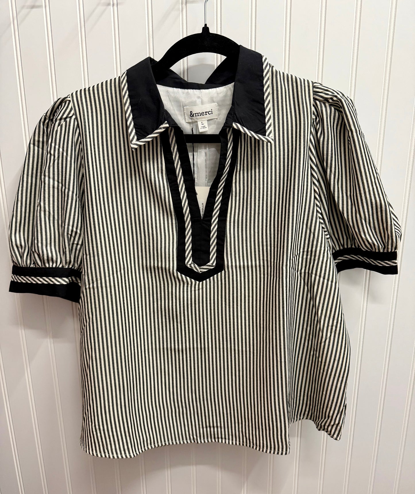 MTP4840 Stripe Pattern Contrast Top