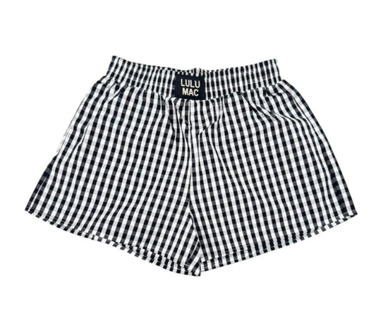 BXGH Black Gingham Boxer Shorts