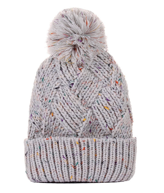 U-718 Speckled Pom Pom Beanie