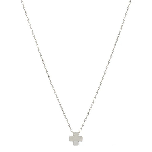 MNE1300 Water Resistant Cross Shape Charm Necklace