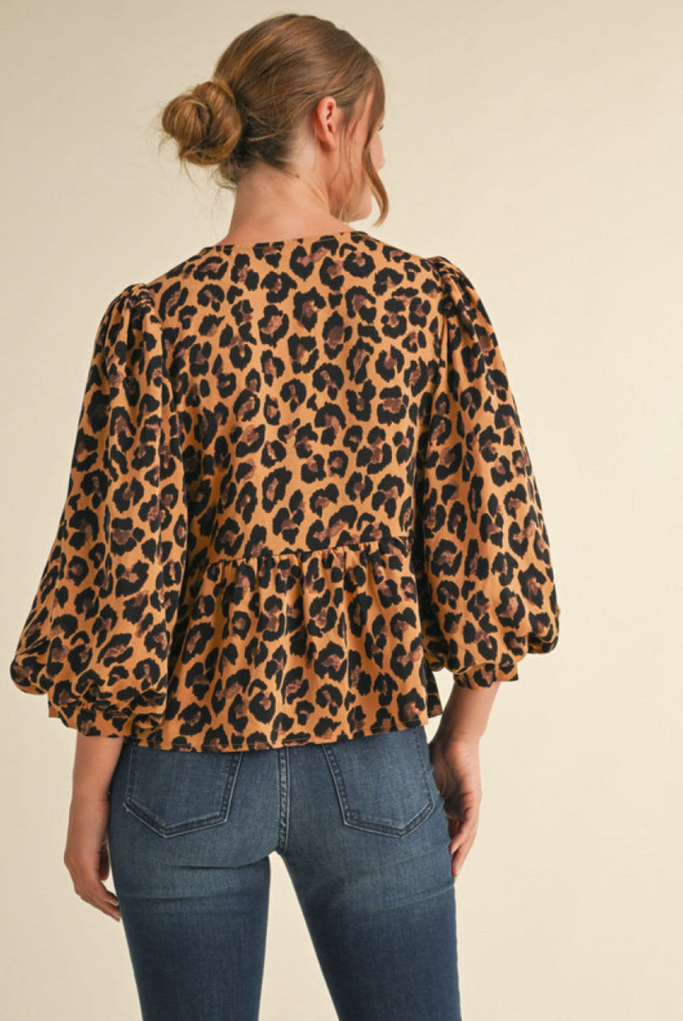 B12358 Leopard Print Top