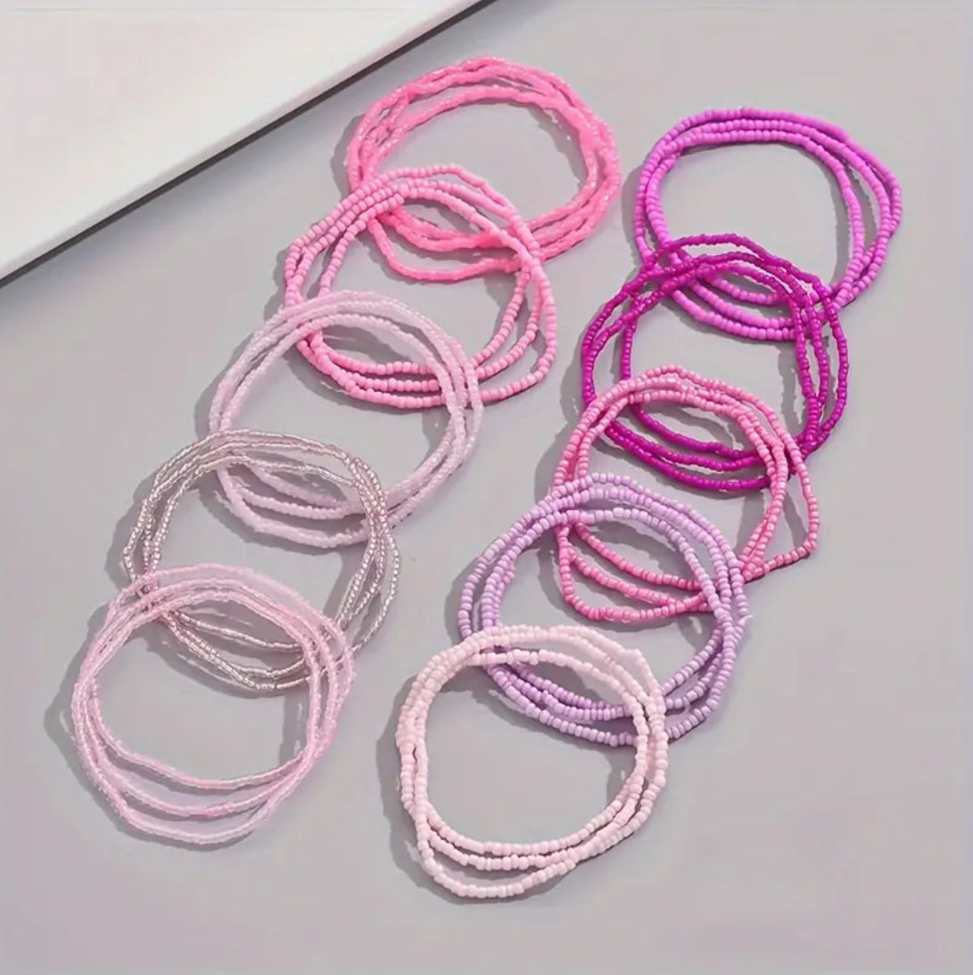6093 Assorted Pink Bracelets
