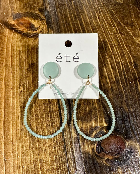 TE1023 Bead and Clay Earrings