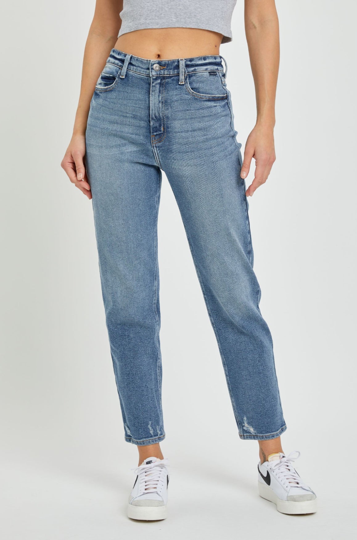 WV19001M-T High Rise Mom Jeans