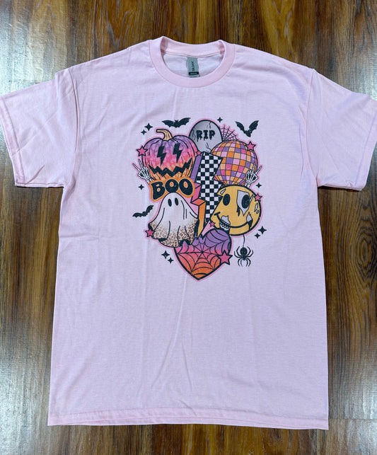 Spooky Halloween Collage Graphic Tee