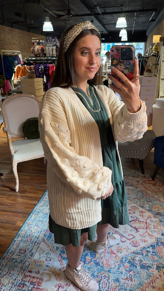 MSW8188 Three-Dimensional Detail Cardigan