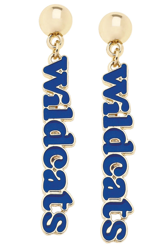 Wildcats Slogan Earrings