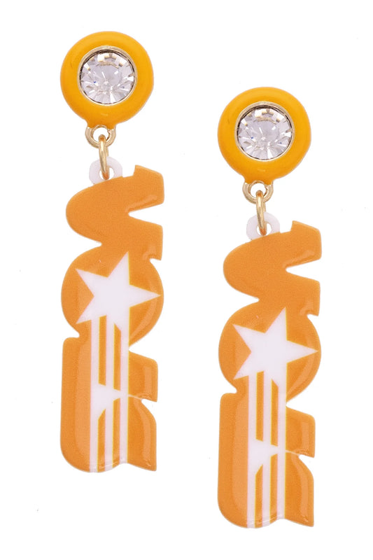 Tennessee Vols Resin Earrings