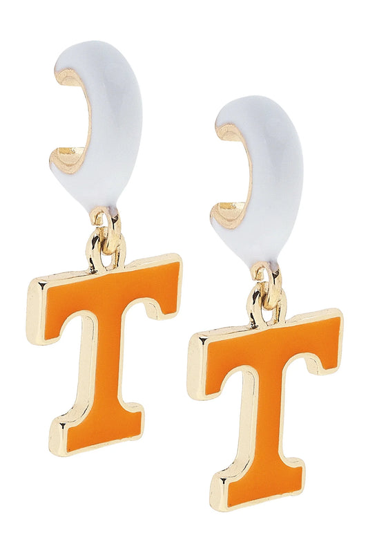 Tennessee Vols Enamel Logo Huggie Hoop Earrings