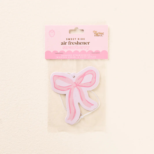 Bow Pink Sweet Ride Car Air Freshener