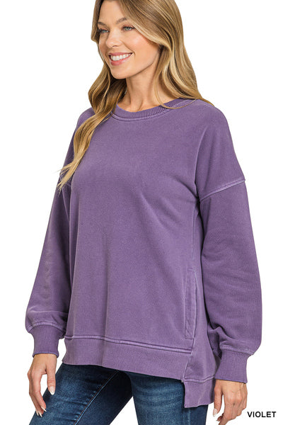 OTW-4383Y Hi-Low Hem Pullover with Pocket