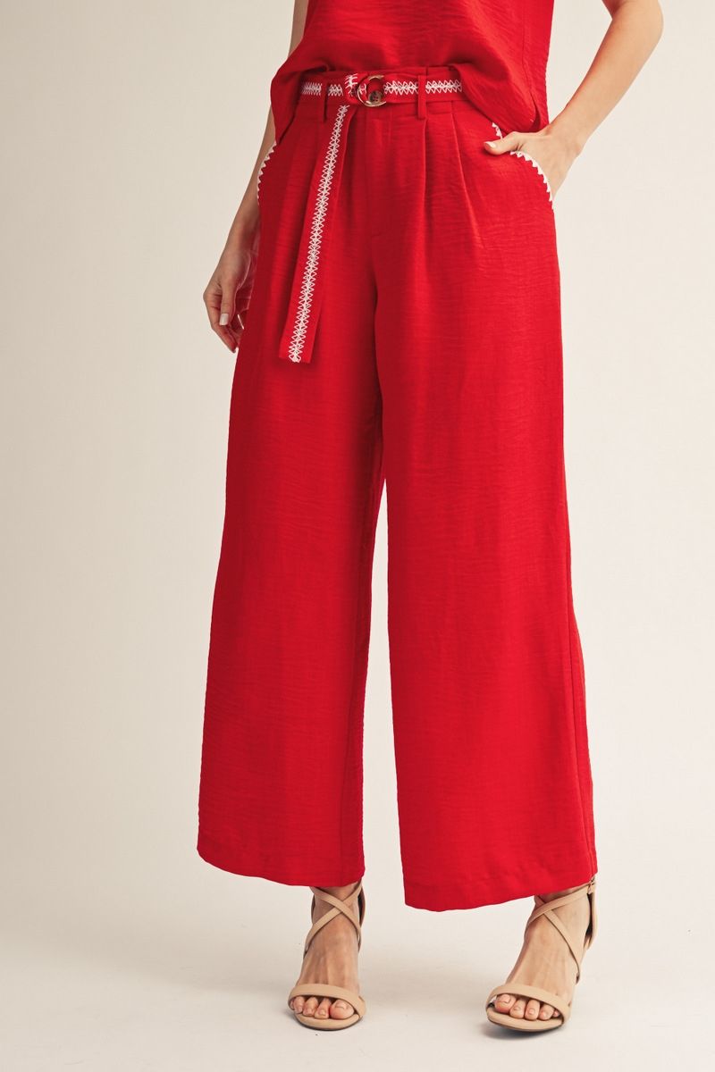 H50228-BOTTOM Wide Leg Slacks